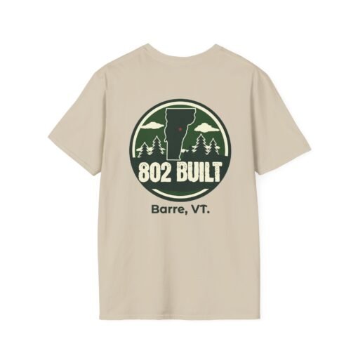 802 BUILT Barre Vermont T-Shirt – Rugged Granite City Pride - Image 3