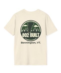 Alternative view of 802 BUILT Bennington Vermont T-Shirt | Strong Vermont Heritage Gear
