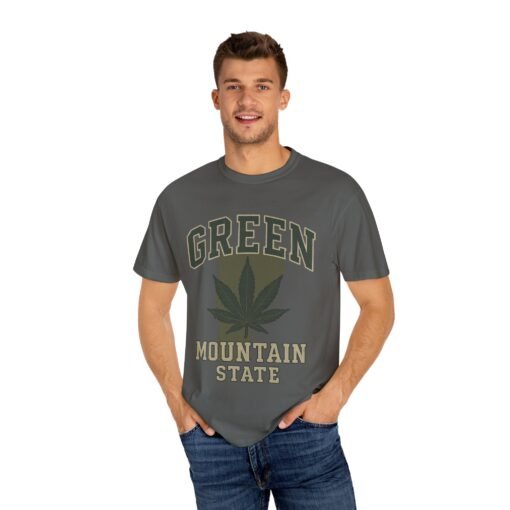 802 BUILT Green Mountain State Cannabis T-Shirt – Funny Vermont Cannabis Shirt - Image 6