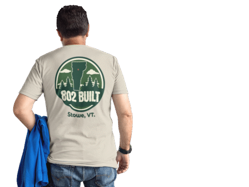 802 BUILT Stowe Vermont T-Shirt – Bold Mountain Town Pride - Image 9