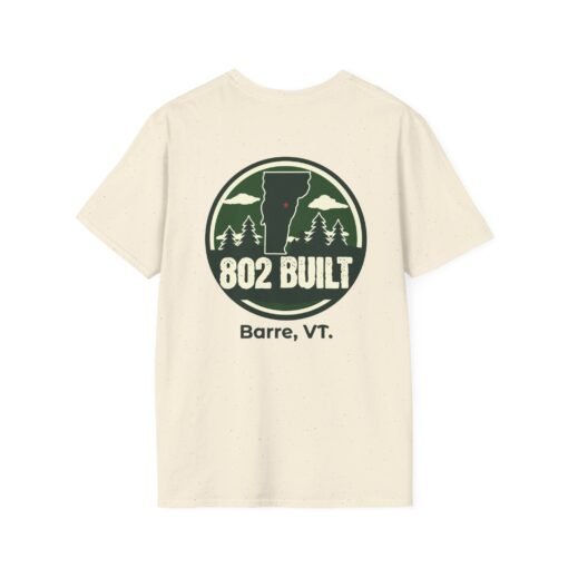 802 BUILT Barre Vermont T-Shirt – Rugged Granite City Pride - Image 2