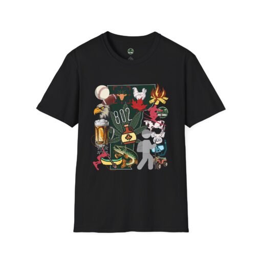 VT Chaos T-Shirt – Epic Maximalist Vermont Collage Graphic - Image 3