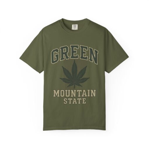 802 BUILT Green Mountain State Cannabis T-Shirt – Funny Vermont Cannabis Shirt - Image 8