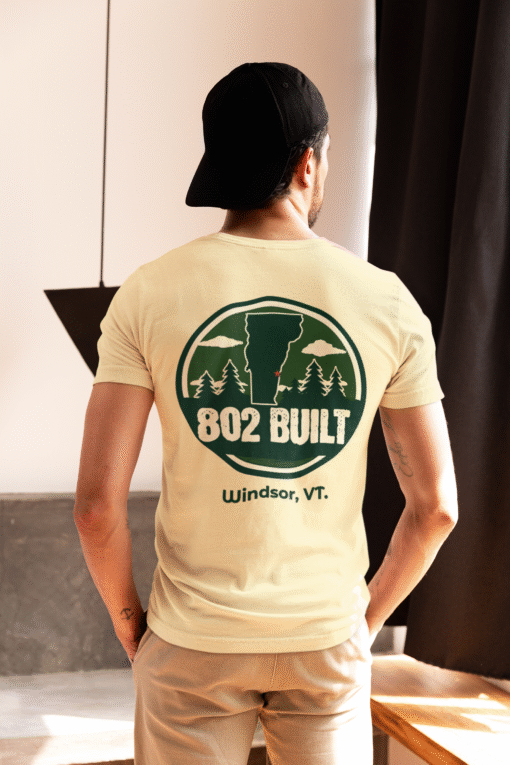 802 BUILT Windsor Vermont T-Shirt | Strong Small-Town Pride Gear - Image 6