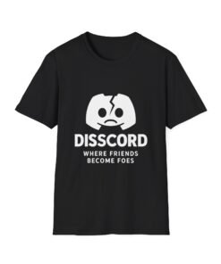 Disscord Friends Foes T-Shirt, Unisex Graphic Tee, Funny Gamer Shirt, Gift for Gamers, Casual Wear, Online Gaming Apparel