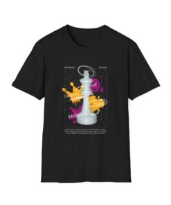 Chic Chess Graphic Tee - Unisex Softstyle T-Shirt, Casual Wear, Gift for Gamers, Trendy Fashion, Unique Chess Lover Gift