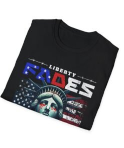 Alternative view of Liberty Fades Graphic T-Shirt, Unisex Tee for Patriotic Events, Independence Day, Gift for Freedom Lovers, Statement Apparel