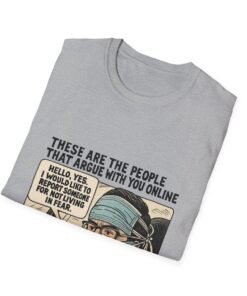 Alternative view of Playful Online Debate T-Shirt, Unisex Graphic Tee, Funny Argument Top, Casual Wear, Gift for Friends