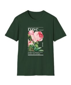 Floral Graphic Tee - 'Rose' Design for Nature Lovers, Softstyle Unisex T-Shirt, Perfect Gift for Birthdays, Mother's Day, or Spring Fashion