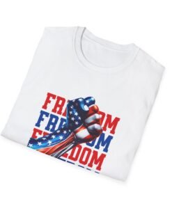 Alternative view of Patriotic Freedom T-Shirt | Unisex Graphic Tee, 4th of July, Independence Day, Freedom Shirt, Casual Wear, Gift Idea